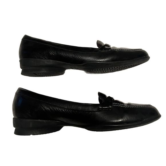 MUNRO American Brook M250088 Black Loafers Brown Snake Patent Leather Sz 7 W - Picture 6 of 11